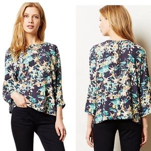 Sam & Lavi Leyden Tropical Print Blouse Size Small